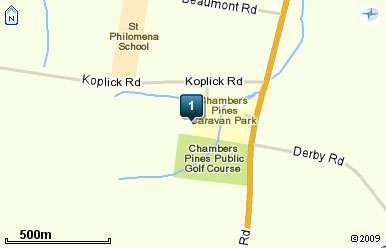 Map of Chambers Pines Golf Course