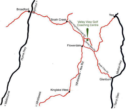Map of Valley View Golf Coaching Centre