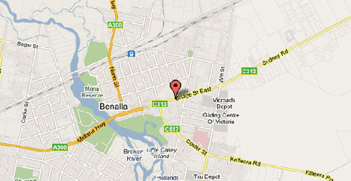 Map of Benalla Golf Club