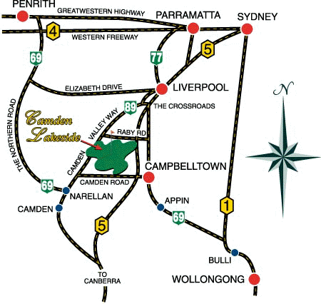 Map of Camden Lakeside Country Club