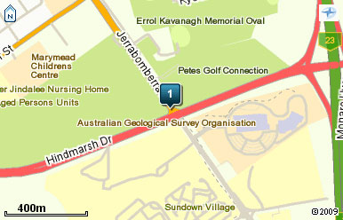 Map of Canberra International Golf Centre