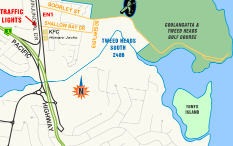 Map of Coolangatta & Tweed Heads Golf Club