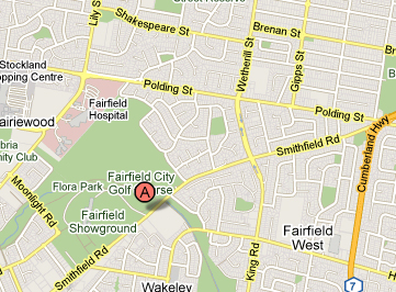 Map of Fairfield Golf Course