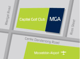 Map of Melbourne Golf Academy