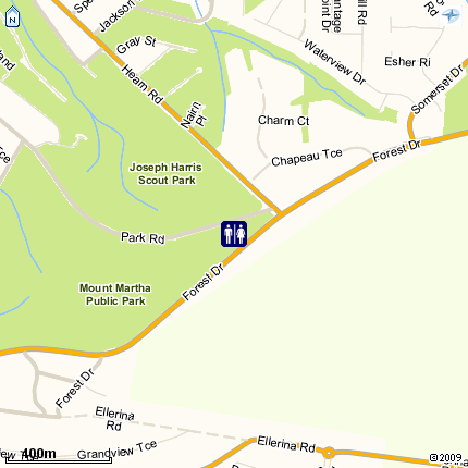 Map of Mount Martha Golf Course
