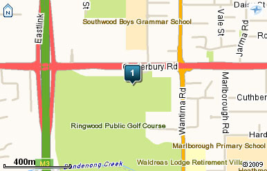 Map of Ringwood Golf Course