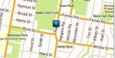 Map of Sefton Golf Course