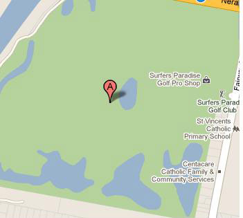 Map of Surfers Paradise Golf Club
