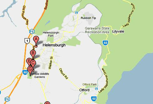 Map of Helensburgh Golf Driving Range
