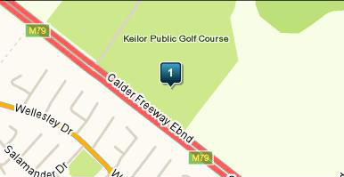 Map of Keilor Public Golf Course
