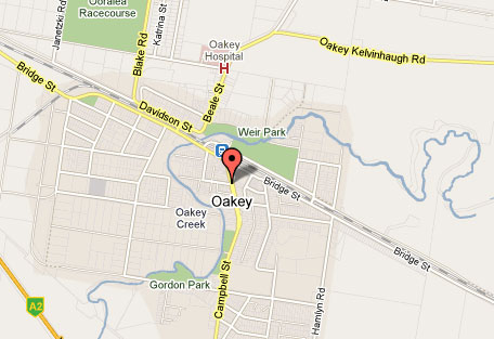 Map of Oakey Golf Club
