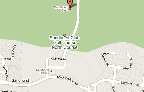 Map of Sandhurst Golf Club
