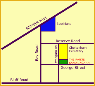 Map of Sandringham Golf Driving Range