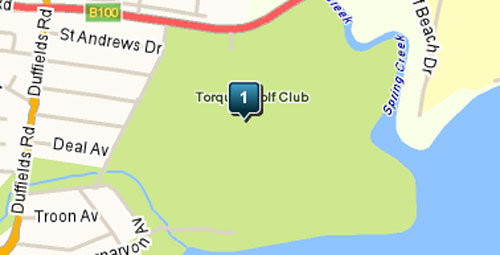 Map of Torquay Golf Club