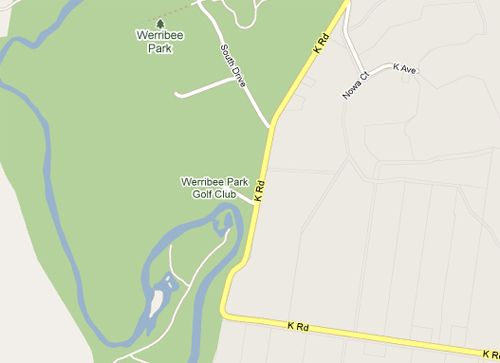 Map of Werribee Park Golf Club