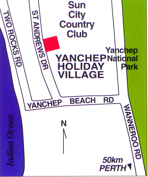 Map of Yanchep Holiday Village